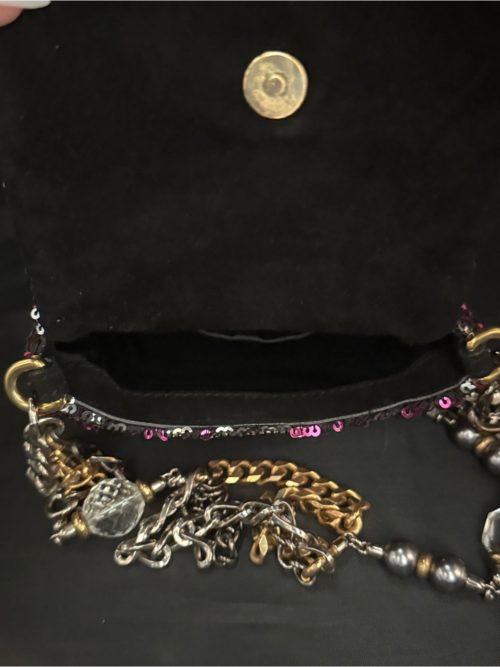 Vintage Dolce & Gabbana Fuchsia and Silver Sequin Evening Bag - Picture 5 of 6